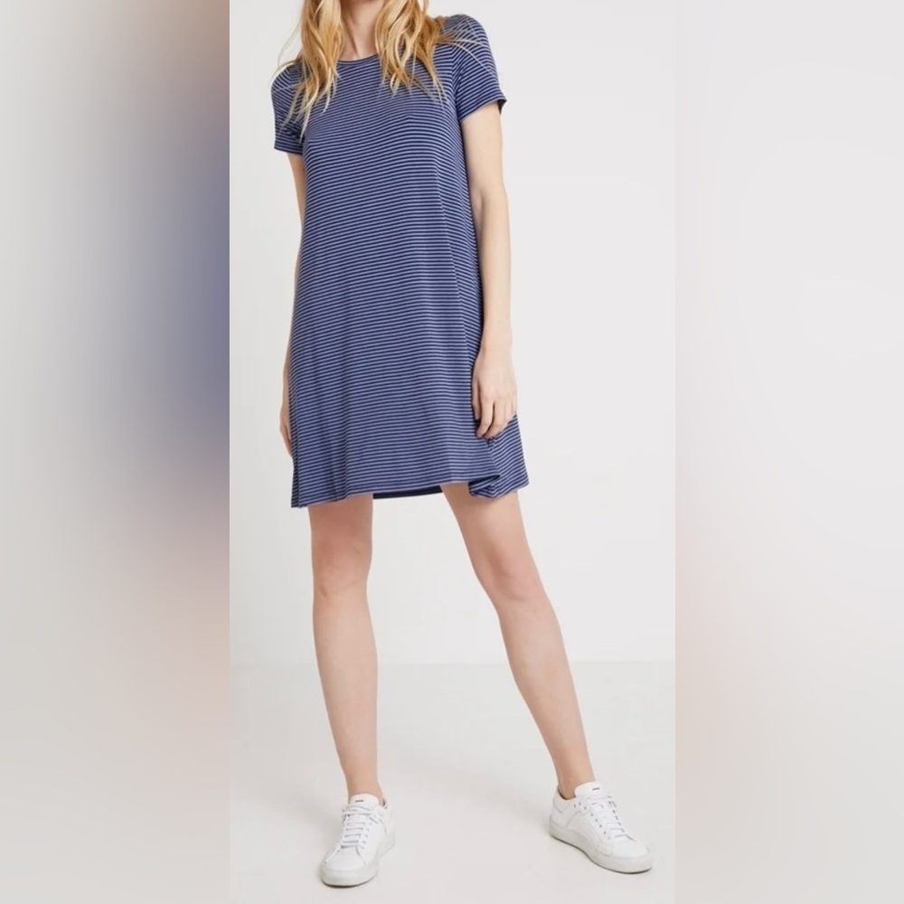 GAP Striped Blue T- Shirt Dress size XS - Picture 3 of 16